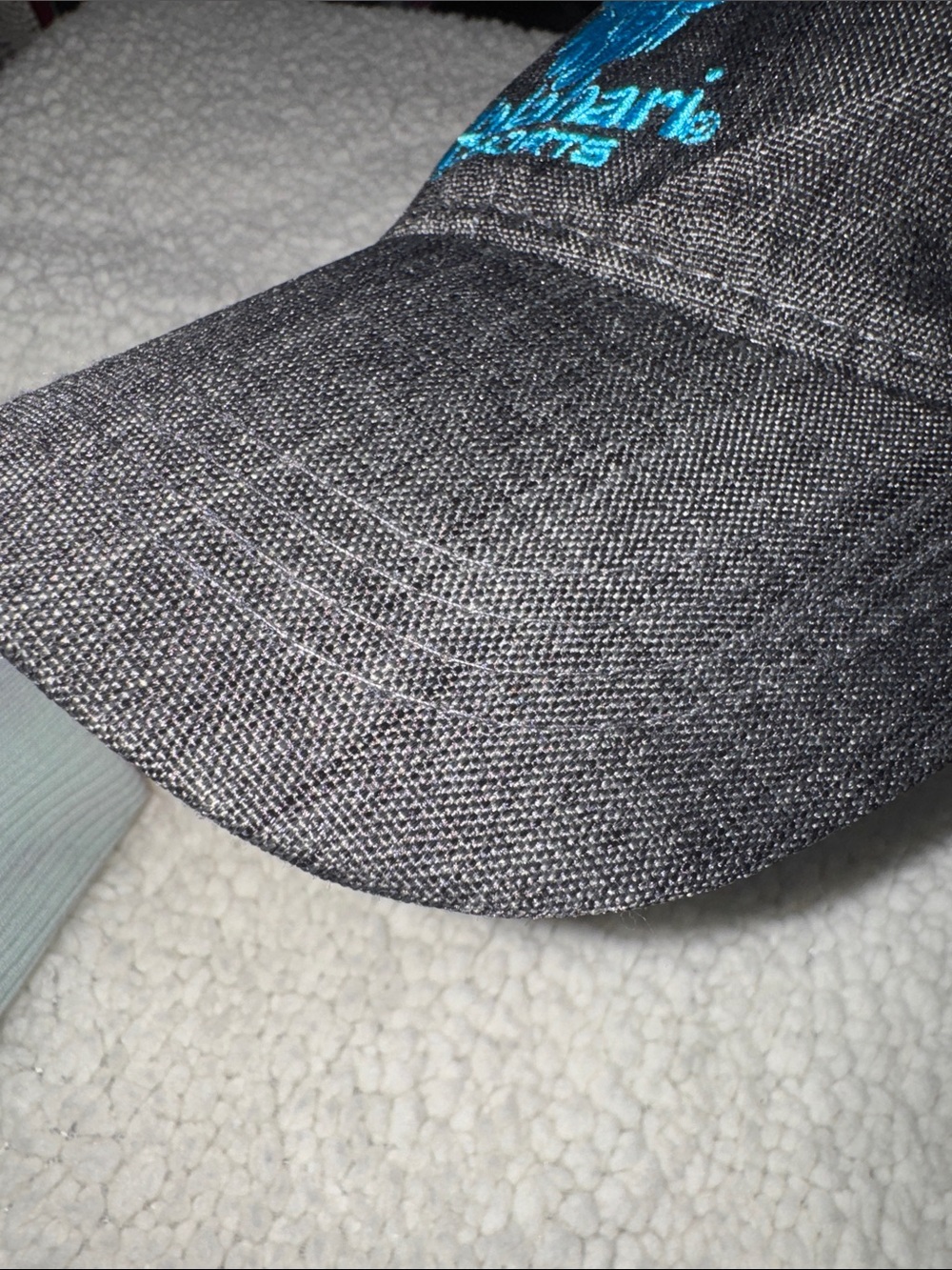 Kalahari- NWOT Charcoal Baseball Cap with Teal Elephant Embroidery - Picture 10 of 12